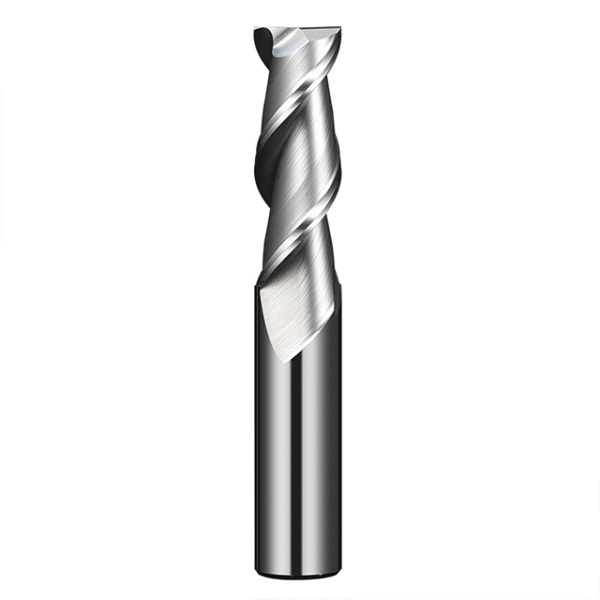 Special Carbide End Mill for CNC High-gloss Hard Aluminum Alloy Featuring 2-flute Flat-bottom Design for Milling Keyway Aluminum