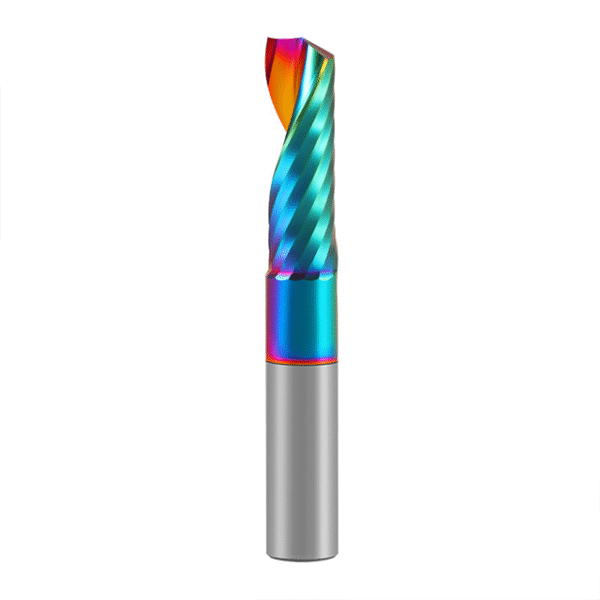 Colorful Coating Tungsten Steel for Aluminum Carbide CNC Aluminum Alloy Single-flute Engraving Machine Tool Helical End Mill