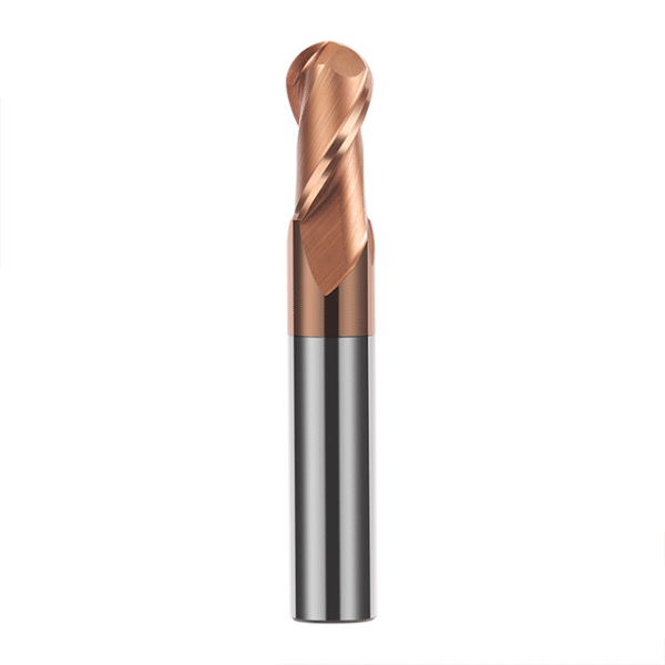 2-flute 55° Carbide Tungsten Steel Ball-end Milling Cutter with Straight Shank R-shaped Ball End Mill CNC Tool End Mill