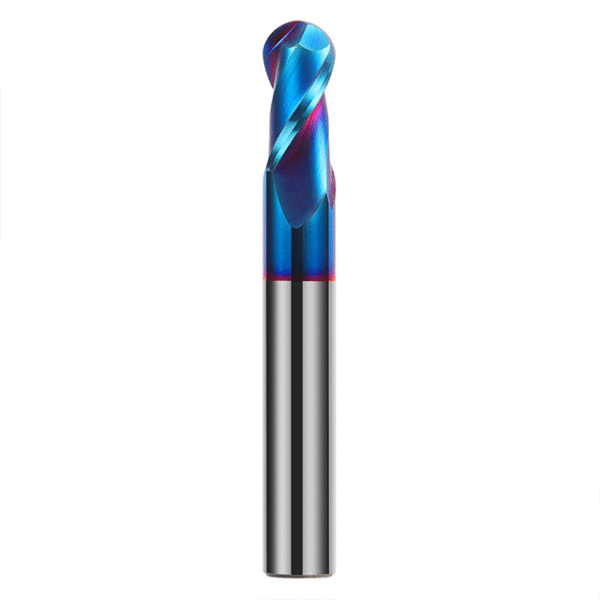 2-flute 65-degree Carbide Tungsten Steel Ball-nose Milling Cutter with Coating CNC Numerical Control Straight Shank End Mill