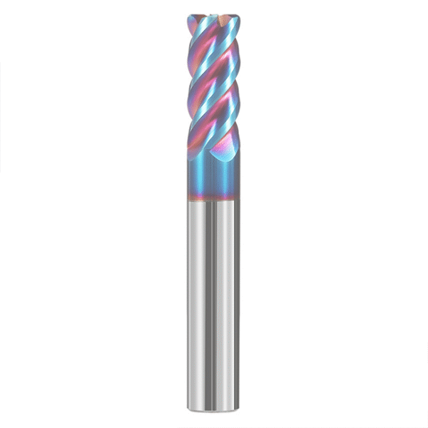 Manufacturer of 4-Flute 55-Degree Angle Carbide Tungsten Alloy CNC Milling Cutter with Coating - Flat-Bottom 4-Flute End Mill