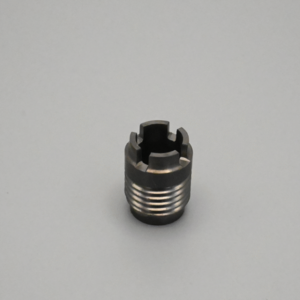 Cemented Tungsten Carbide Spiral Thread Crossing Slot Head Column Flow Contraction Nozzle for PDC Drilling Oil Equipment