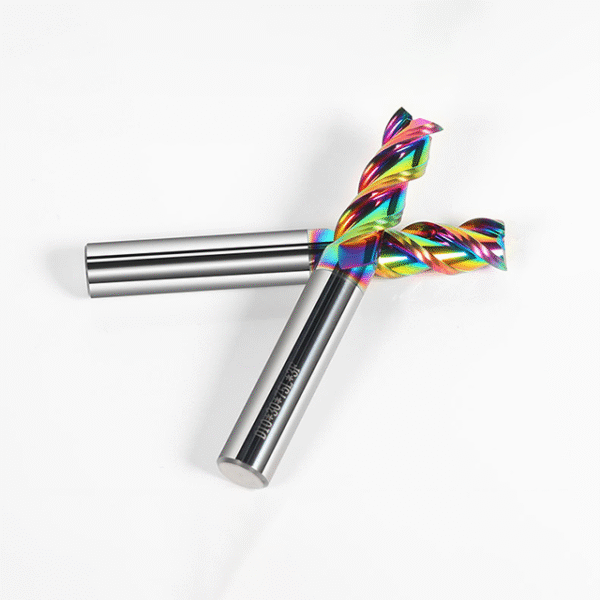 Three-flute End Mill Specifically for Aluminum Cutting Extended Length Seven-color Straight Shank End Mill for CNC Machining - Image 2