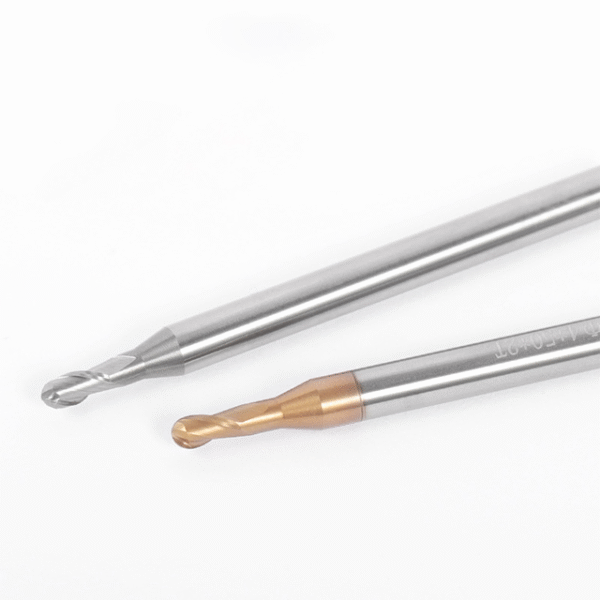 Optimized Tungsten Carbide End Mill With 55-Degree Deep Groove and Long Neck for Micro-Diameter Steel and Aluminum Machining - Image 2