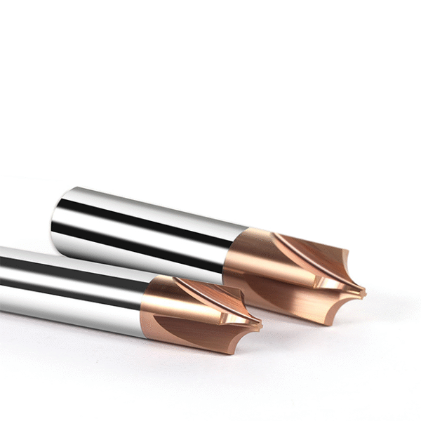 4-Flute Tungsten Carbide End Mill with 55-Degree Internal Radius Coated Chamfering and Shaping Mill for Reverse R Arc - Image 2