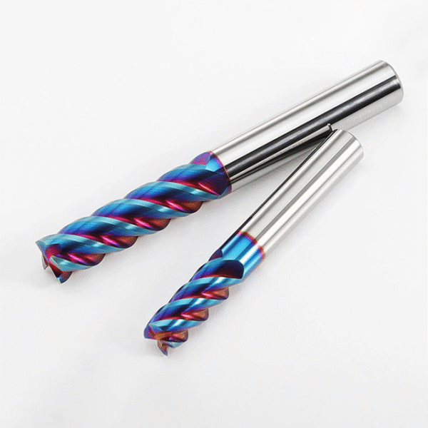 Specialized 4-flute Tungsten Carbide End Mill for CNC Machining of Stainless Steel Featuring a Carbide Alloy Blade - Image 2