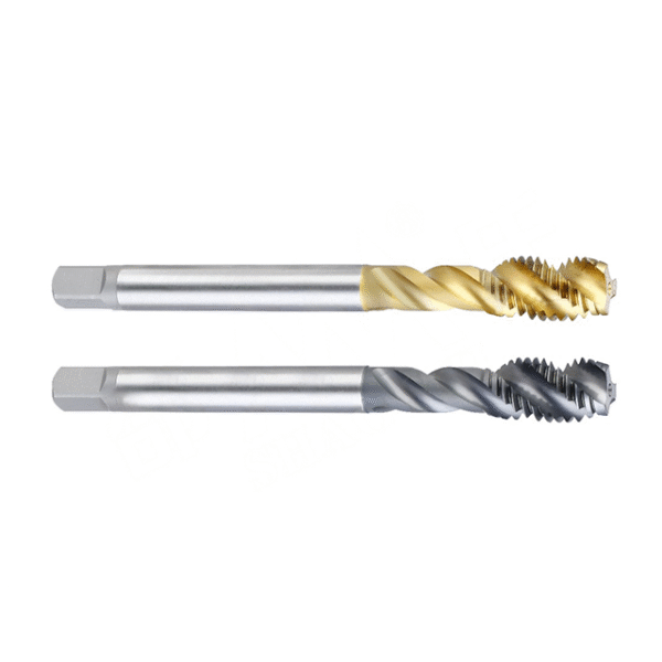 DIN 376/374 fine-shank spiral-flute cobalt HSS taps with TiN/TiCN, for stainless steel/aluminum/gray cast iron blind holes