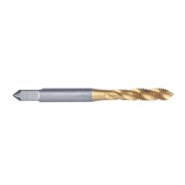 Chinese Standards GB/T 3506 spiral-flute cobalt HSS taps with TiN/TiCN, for stainless steel/aluminum/gray cast iron blind holes.