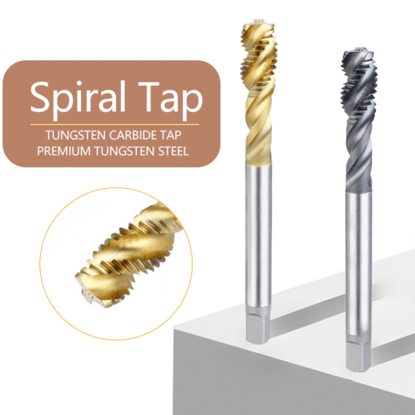 DIN 376/374 fine-shank spiral-flute cobalt HSS taps with TiN/TiCN, for stainless steel/aluminum/gray cast iron blind holes - Image 3