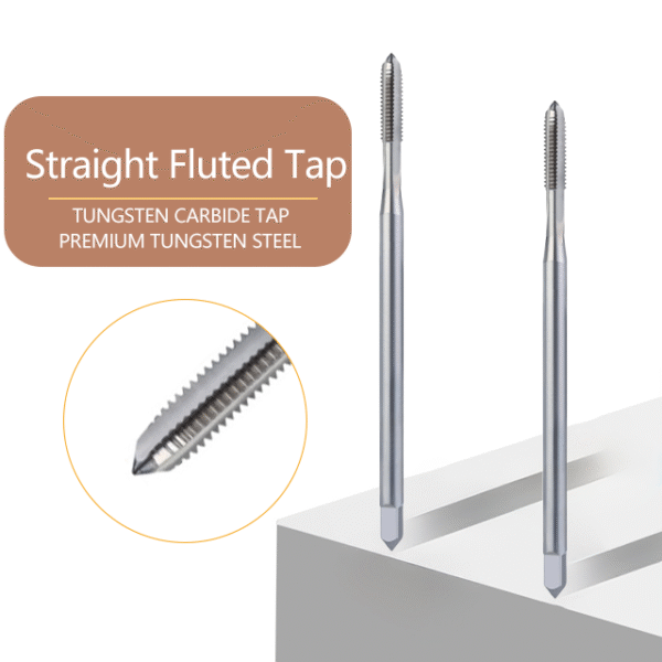 Extra-Long Heavy Shank Straight Flute Cobalt HSS Taps with Neck & TiN/TiCN for SS/Al/Cast Iron Deep Through Holes - Image 3