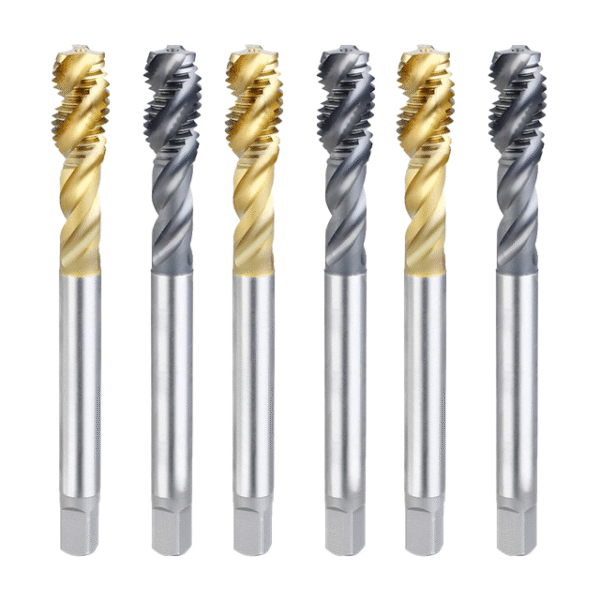DIN 376/374 fine-shank spiral-flute cobalt HSS taps with TiN/TiCN, for stainless steel/aluminum/gray cast iron blind holes - Image 2