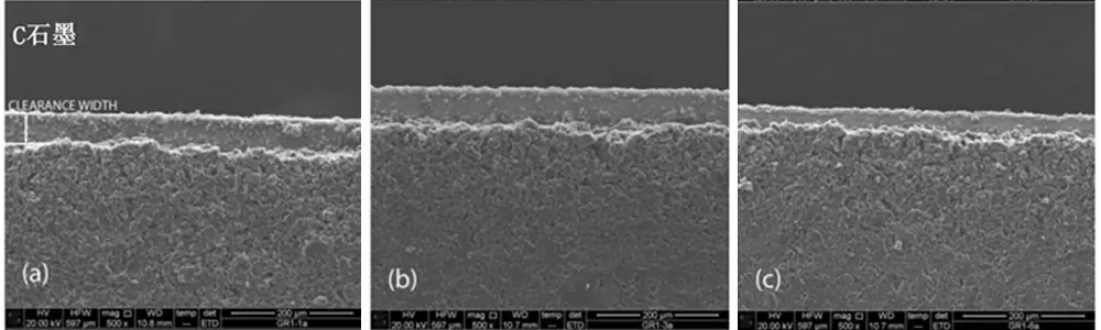 Scanning Electron Microscope (SEM) images related to graphite