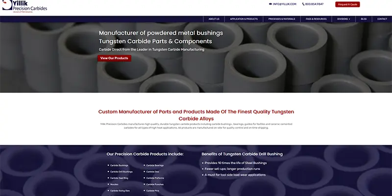 Yillik Precision Carbides Official website