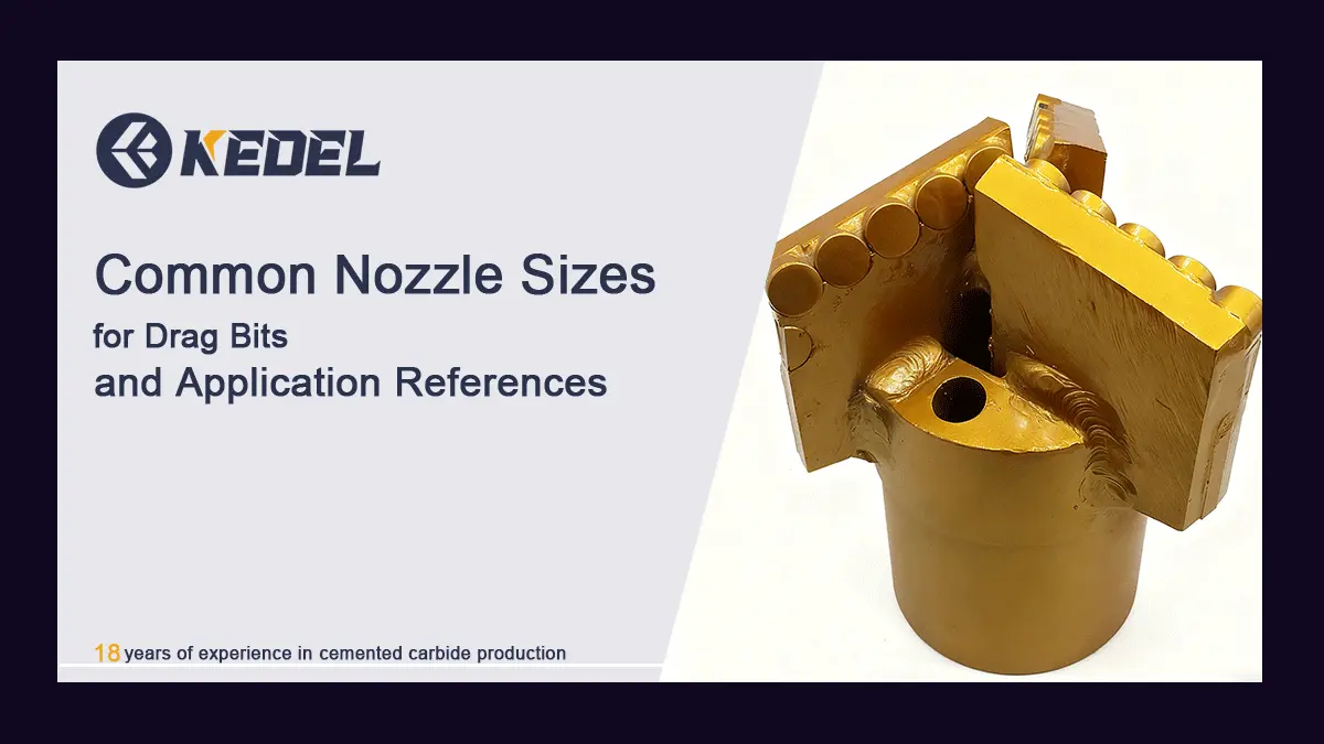 Common Nozzle Sizes for Drag Bits and Application References